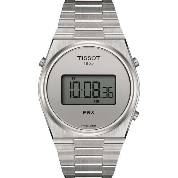 TISSOT T1374631103000 Watch - PRX Digital 40mm Water Resistant with Alarm and Stopwatch Features for Men