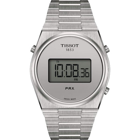 TISSOT T1374631103000 Watch - PRX Digital 40mm Water Resistant with Alarm and Stopwatch Features for Men