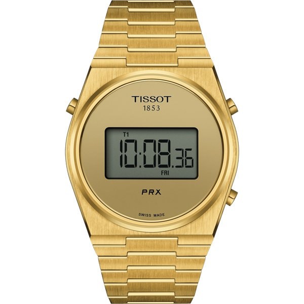 TISSOT T1374633302000 Watch - PRX Digital 40mm Water Resistant Alarm Stopwatch with 2 Year Warranty
