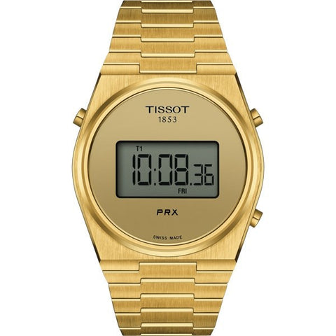 TISSOT T1374633302000 Watch - PRX Digital 40mm Water Resistant Alarm Stopwatch with 2 Year Warranty