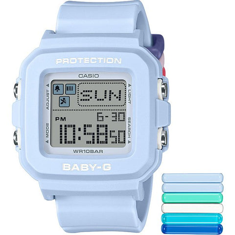 CASIO BGD 10L 2JR Stylish Ladies BABY G Watch with Colorful Loop, Shock Resistant Design, Water Resistant Up to 100m, and Easy to Read Digital Display