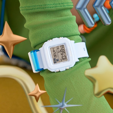 CASIO BGD 10L 2JR Stylish Ladies BABY G Watch with Colorful Loop, Shock Resistant Design, Water Resistant Up to 100m, and Easy to Read Digital Display