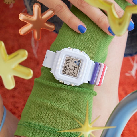 CASIO BGD 10L 2JR Stylish Ladies BABY G Watch with Colorful Loop, Shock Resistant Design, Water Resistant Up to 100m, and Easy to Read Digital Display