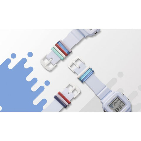 CASIO BGD 10L 2JR Stylish Ladies BABY G Watch with Colorful Loop, Shock Resistant Design, Water Resistant Up to 100m, and Easy to Read Digital Display