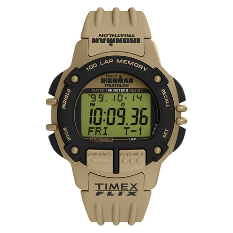 TIMEX TW5M63100 Ironman Flix 100 [Ironman Flix 100] 1-Year Warranty Beige [Genuine Product]