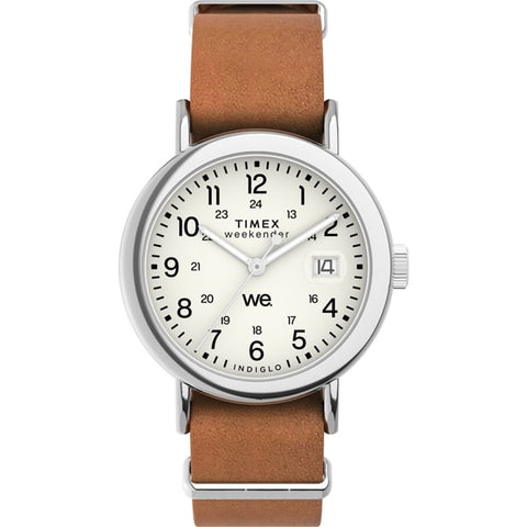TIMEX TW2W86500 TIMEX Weekender 37mm Watch - 1-Year Warranty, Stylish White Design, Genuine Product