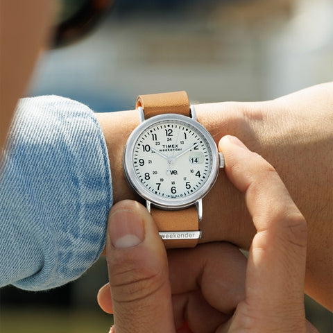TIMEX TW2W86500 TIMEX Weekender 37mm Watch - 1-Year Warranty, Stylish White Design, Genuine Product