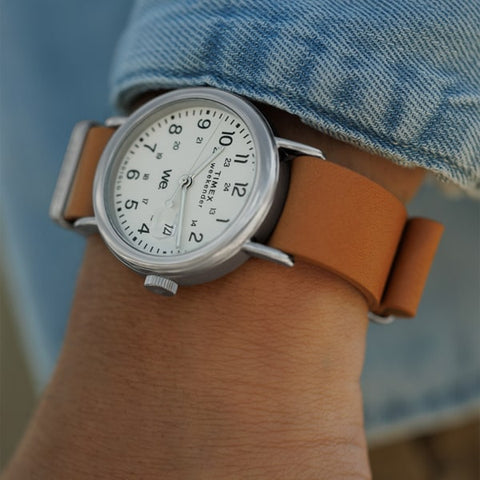 TIMEX TW2W86500 TIMEX Weekender 37mm Watch - 1-Year Warranty, Stylish White Design, Genuine Product