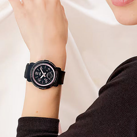 CASIO BGA 290RA 1AJF Stylish Ladies BABY G Watch with Ribbon Design, Shock Resistant, Water Resistant up to 100m, Ideal for Active Lifestyles