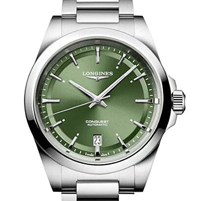 Longines L3.720.4.02.6 Conquest Sunray Green Dial with 2 Year Warranty Elegant Design and Durable Stainless Steel Case