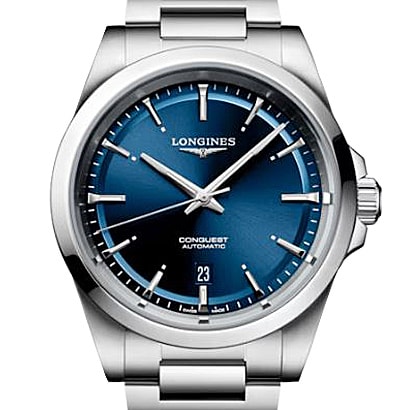 Longines L3.830.4.92.6 Conquest Sunray Blue Watch with 2 Year Warranty and Elegant Design for Timeless Style