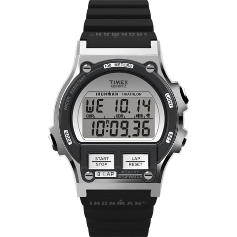 TIMEX TW5M66700 TIMEX Ironman 8 Lap Metal Watch with 1-Year Warranty - Genuine Silver Timepiece