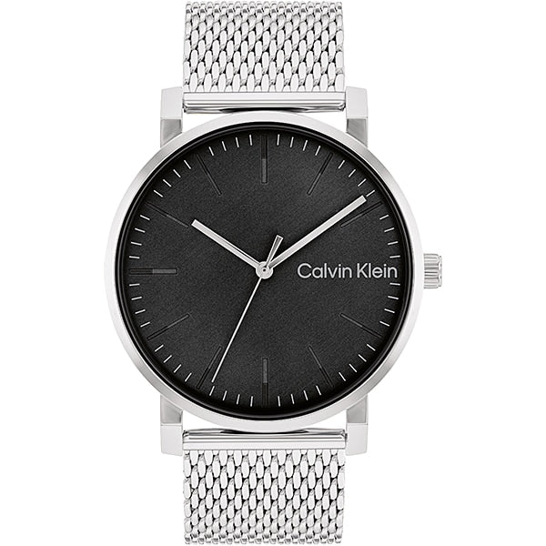 CALVIN KLEIN 25200260 Watch - 【Watch】CK SLATE Black Dial Stainless Steel Mesh Band