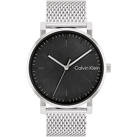 CALVIN KLEIN 25200260 Watch - 【Watch】CK SLATE Black Dial Stainless Steel Mesh Band