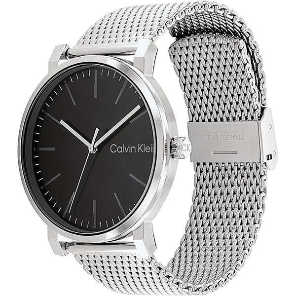 CALVIN KLEIN 25200260 Watch - 【Watch】CK SLATE Black Dial Stainless Steel Mesh Band (Image 2)