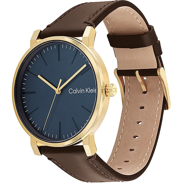 CALVIN KLEIN 25200261 Watch - CALVIN KLEIN CK SLATE Navy Dial Leather Band Quartz Watch - Stylish Timepiece for Men (Image 2)