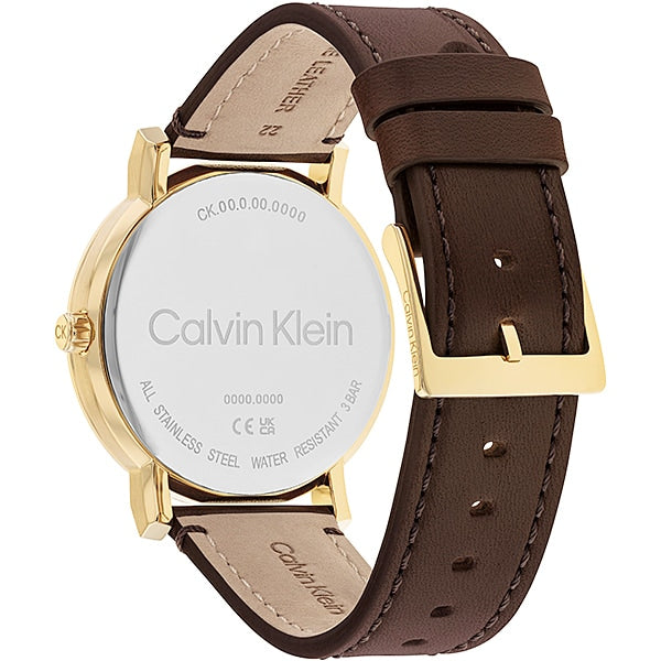 CALVIN KLEIN 25200261 Watch - CALVIN KLEIN CK SLATE Navy Dial Leather Band Quartz Watch - Stylish Timepiece for Men (Image 3)