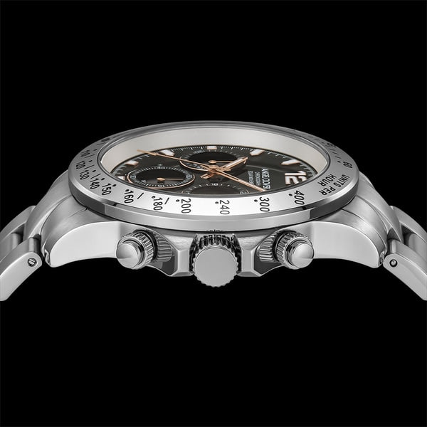 ANGEL CLOVER NLUS44SSV PBK Stylish Men's Metal Belt with Solar