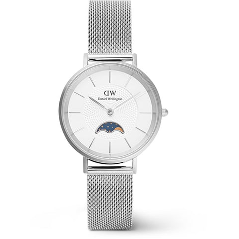 Daniel Wellington DW00100772 Watch - Daniel Wellington Petite Moonphase 32mm SWH White Watch - Elegant Women's Timepiece