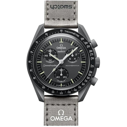 SWATCH SO33A100 Omega × Swatch MISSION TO MERCURY 42mm Quartz Watch with 2 Year Warranty and Unique Space Inspired Design