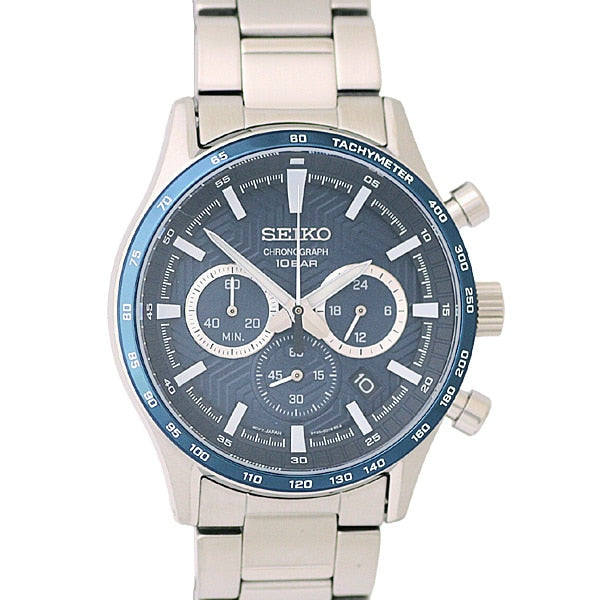 SEIKO SSB445P1 Watch - Chronograph Quartz Men's Watch Stainless Steel Bracelet 10BAR Water Resistant 1 Year Warranty