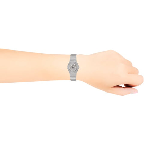 OMEGA 123.55.24.60.55.010 Constellation Quartz Ladies Watch with Elegant Metal Bracelet and 5 Year Warranty for Timeless Style