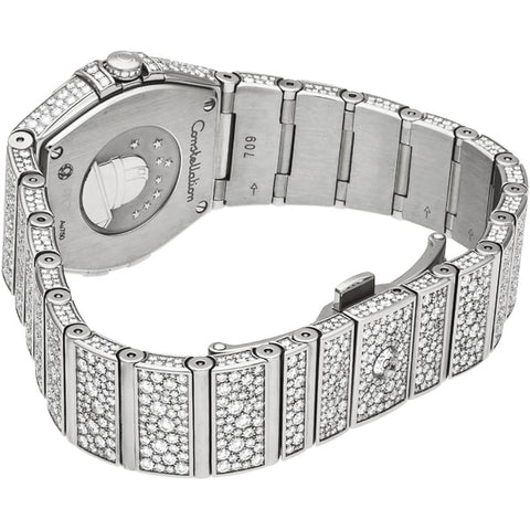 OMEGA 123.55.27.60.55.010 Constellation Quartz Ladies Watch with Metal Bracelet and 5 Year Warranty for Timeless Elegance