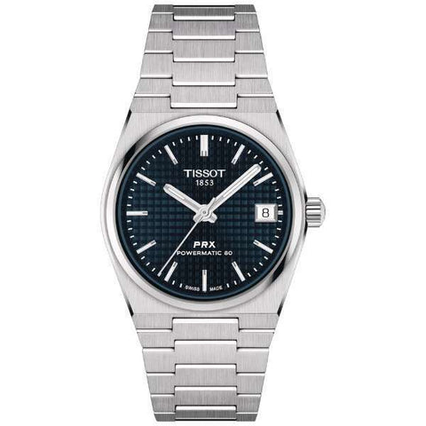 TISSOT T137.207.11.041.00 Watch - T1372071104100 Tissot PRX Automatic 35mm SS Bracelet Blue Dial - Swiss Made Luxury Watch