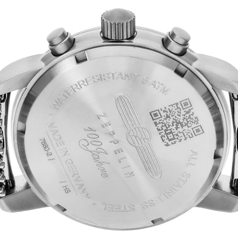 ZEPPELIN 7680 M2 GRY Stylish 38mm Phantom White Ceramic Watch with 5 Year Warranty and Water Resistance for Everyday Elegance