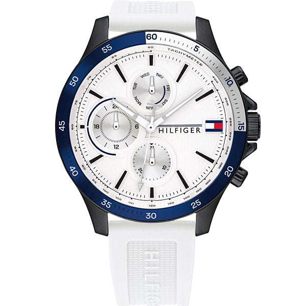TOMMY HILFIGER 1791723 Watch - Stylish White Belt Watch with Elegant White Dial and 2 Year Warranty for Timeless Fashion