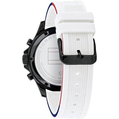 TOMMY HILFIGER 1791723 Watch - Stylish White Belt Watch with Elegant White Dial and 2 Year Warranty for Timeless Fashion (Ima