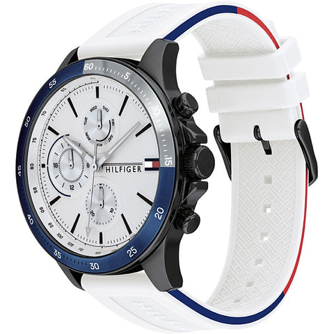 TOMMY HILFIGER 1791723 Watch - Stylish White Belt Watch with Elegant White Dial and 2 Year Warranty for Timeless Fashion (Ima