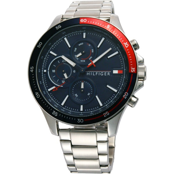 TOMMY HILFIGER 1791718 Watch - Stylish SS Belt with Navy Dial, Durable Design, 2 Year Warranty, Perfect for Everyday Wear