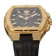 VERSACE VESP00324 Sporty Tonneau Greca Design Gold Black Two-Year Warranty Stylish Luxury Watch