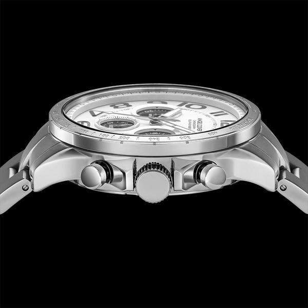 ANGEL CLOVER NTCS44SSWH Elegant Solar Powered Watch with Durable