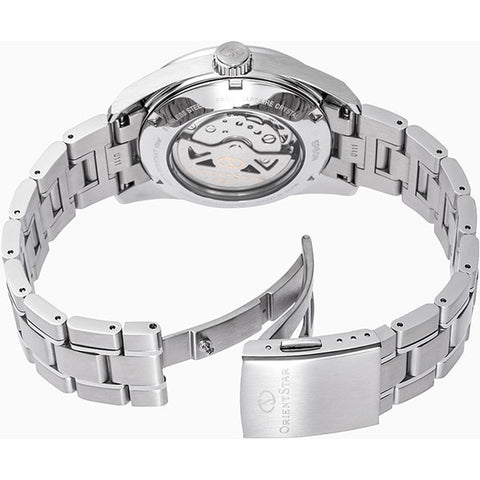 ORIENT RK AU0109L Stainless Steel Men's Automatic Watch with Manual Winding, Contemporary Design and Reliable Performance