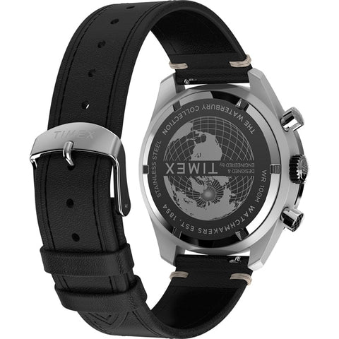 TIMEX TW2Y18600 Waterbury Traditional Chrono by TIMEX - 1-Year Warranty, Blue Dial, Model [Genuine Product]