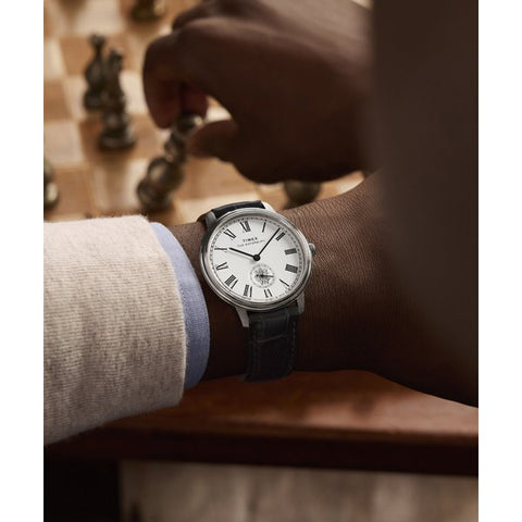 TIMEX TW2Y23100 Timex Waterbury Metropolitan - 1-Year Warranty, Stylish White Watch for Everyday Wear