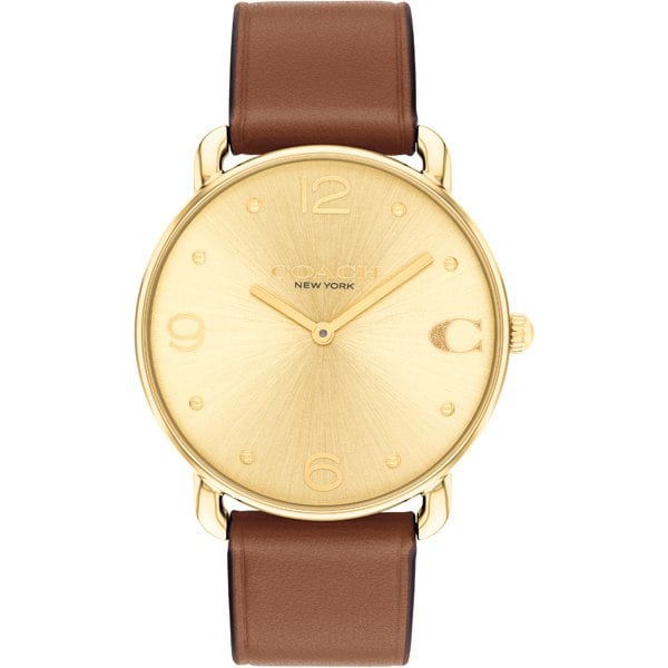 COACH 14504201 Watch - COACH ELLIOT 2-Year Warranty [Parallel Import] Brown Belt - Stylish & Durable Accessory