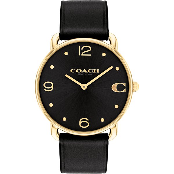 COACH 14504245 Watch - COACH ELLIOT 2-Year Warranty Black Handbag [Parallel Import] - Stylish & Durable