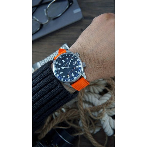 SPINNAKER SP 5121 66 Bradner GMT Automatic Watch with 2 Year Warranty, Stainless Steel Case, Water Resistant and Luminous Hands