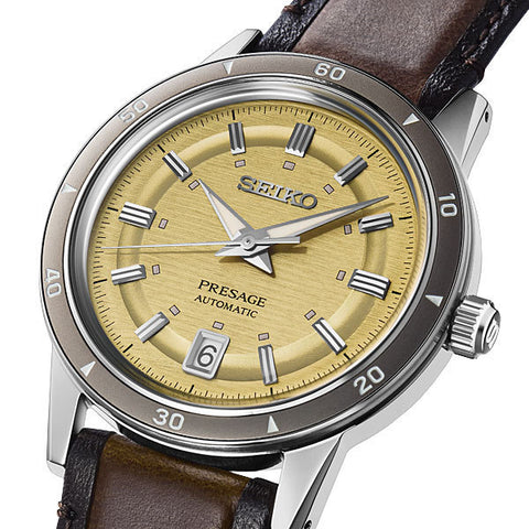SEIKO SARY269/SRPL75J1 Automatic Mechanical Watch Elegant Yellow Dial Stainless Steel Case Water Resistant