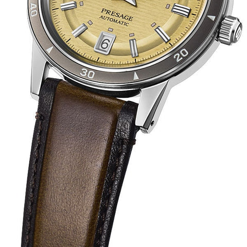 SEIKO SARY269/SRPL75J1 Automatic Mechanical Watch Elegant Yellow Dial Stainless Steel Case Water Resistant