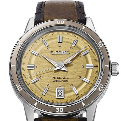 SEIKO SARY269/SRPL75J1 Automatic Mechanical Watch Elegant Yellow Dial Stainless Steel Case Water Resistant