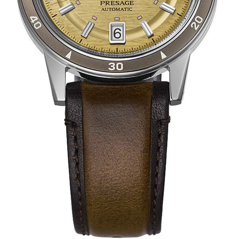 SEIKO SARY269/SRPL75J1 Automatic Mechanical Watch Elegant Yellow Dial Stainless Steel Case Water Resistant