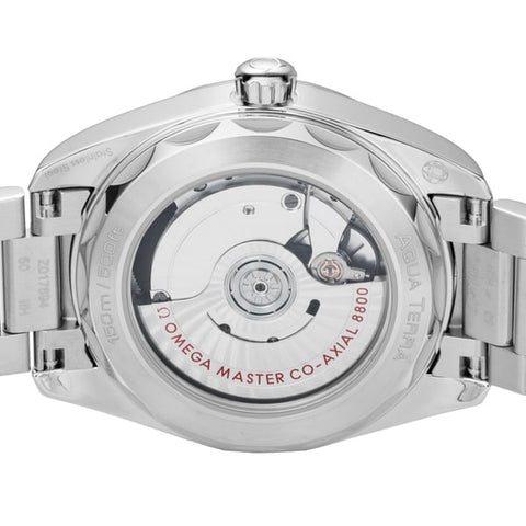 OMEGA 220.10.38.20.09.001 Seamaster Aqua Terra Men's Watch with Co Axial Master Chronometer, Metal Bracelet, 5 Year Warranty for Ultimate Precision and Style