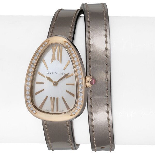 BVLGARI SP32WSPGDL Watch - BVLGARI Serpenti 2-Year Warranty White - Luxury Perfume for Men