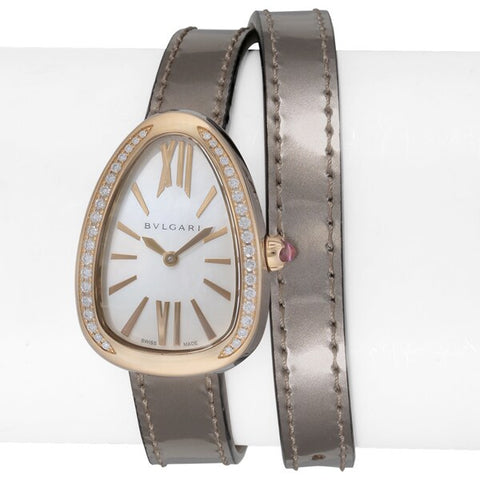 BVLGARI SP32WSPGDL Watch - BVLGARI Serpenti 2-Year Warranty White - Luxury Perfume for Men