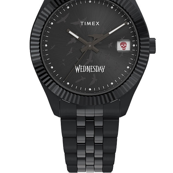 TIMEX AUTOMATIC ブラック腕時計 TIMEX TW2Y19600 Timex Wednesday Collaboration Legacy - 1-Year