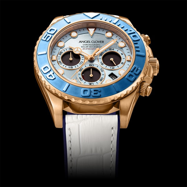 ANGEL CLOVER TCD45PBU-WH TCD45PBU WH Solar Chronograph Di | IPPO